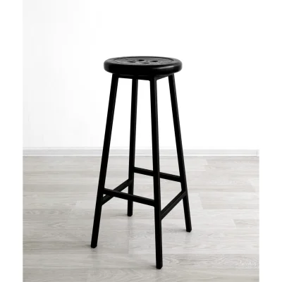 Стул барный BUTTON-78 черный/черный_8