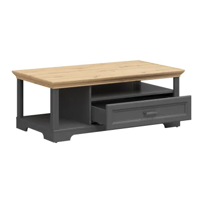 Н.м. "JASMIN" стол журнальный LAW1S, к.Графит+Дуб артизан/ф.Графит_3