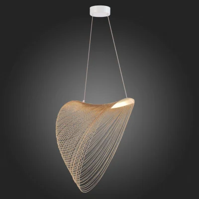 Светильник подвесной ST-Luce Белый/Древесный LED 1*24W 4000K FOSSIL_2