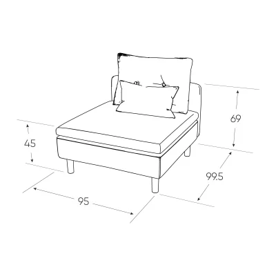 Модуль кресло Линту Prince Camel, песочный_3