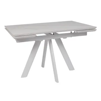 Стол JACK-120, раздвижной 120(30+30)х80, CALAKATTA ST CER/Белый_1