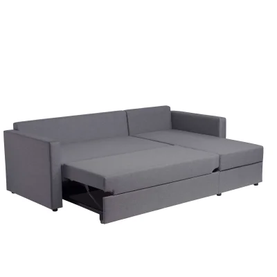 Диван трехместный с угловой секцией Тилаус КП Prince Ash, серый (черные опоры)_8