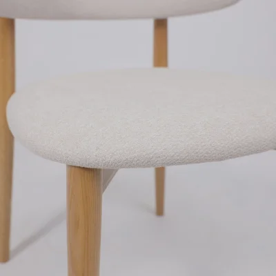 Стул ДЭВИД, бежевый фактурный велюр Danco 100/дуб_15