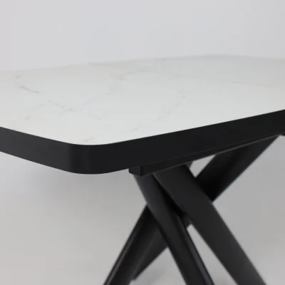 Стол LEONEL-130, раздвижной 130(165)х85, Кварцит-HPL/Черный_10