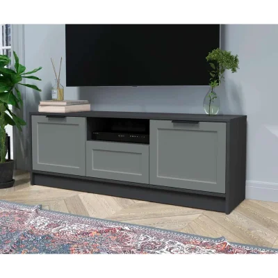 Тумба(ТВ) КОНЦЕПТ Тренд КТ-ТВ3-50, к.Антрацит/ф.Серый  (В495хШ1360хГ355мм)_2