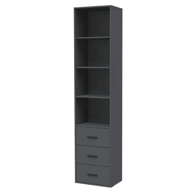 Шкаф комбинированный SKILL-24, антрацит фотография