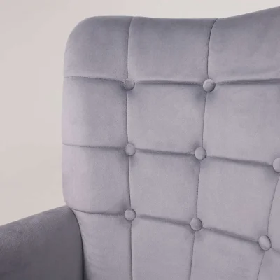 Кресло ODA, серый велюр HCJ-40/черный_17