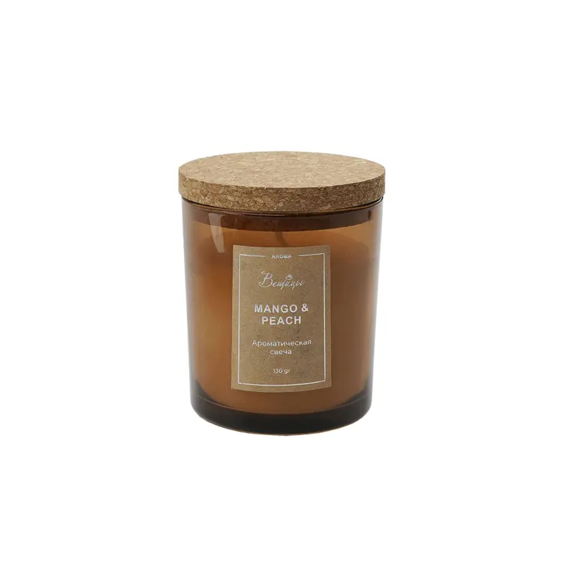 Ароматическая свеча MANGO & PEACH в стекле, Д70 Ш70 В78 фотография