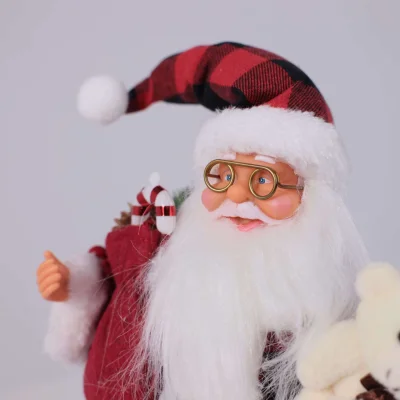 Интерьерное украшение "Санта-Клаус с мишкой", 30см (RY-149)_9