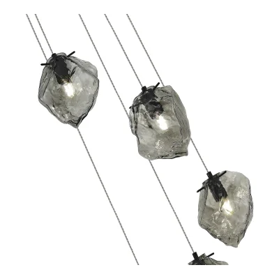 Светильник подвесной ST-Luce Черный/Серо-зеленый E14 5*40W PORTICI_3