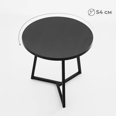 Стол журнальный SMT-60 BD, дуб черный/черный_8