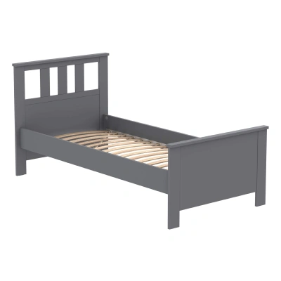 Кровать одинарная САГА 90*200, серая (2.08.04.210.4 RU) фотография