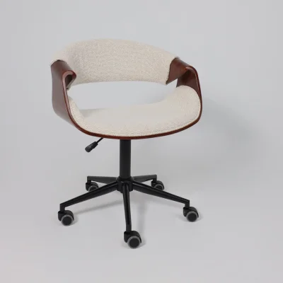 Кресло барное ANGARA, букле, кремовый Lisa 102/черный_14