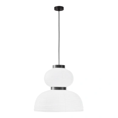 Светильник подвесной черный/белый D400*H380mm E27 2*60W LYKKE фотография