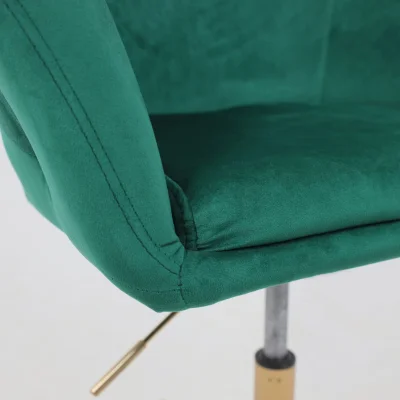 Стул DUBAI, поворотный, (зеленый велюр/золото)_10