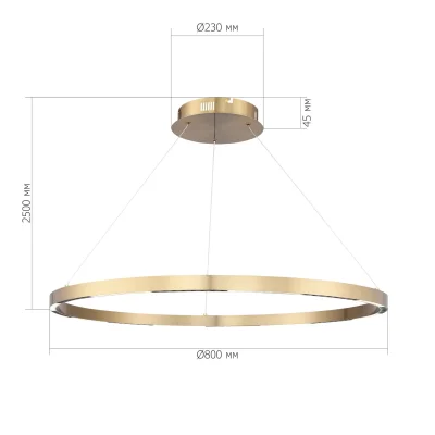 Светильник подвесной ST-Luce латунь/латунь LED 1*43W 4000K PARILLA_6