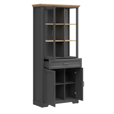 Гостиная "JASMIN", графит+дуб артизан. Комплект №1_8