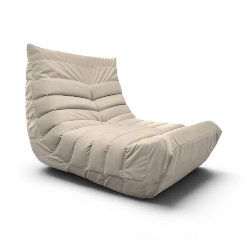 Бескаркасное кресло Француз SLIM BeanBag 70*35 / микровелюр, Латте фотография