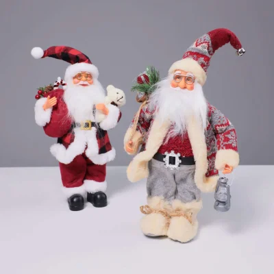Интерьерное украшение "Санта-Клаус с мишкой", 30см (RY-149)_4
