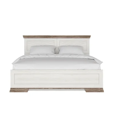 Н.м. "MARSELLE" кровать LOZ160х200, к.Ясень снежный+Дуб сонома темный/ф.Ясень снежный_2