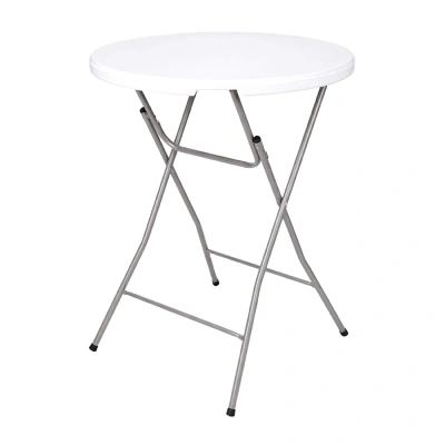 Стол складной Table AKS тип 20, белый (D80х110) фотография