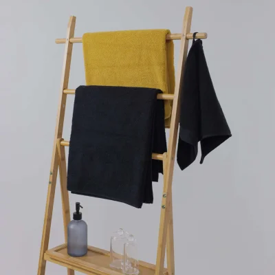 Набор полотенец махровых TANUKI, 2 шт (50*90см+70*140см), черный, 19-0303_10