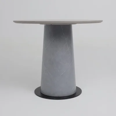 Стол AV 2317, МДФ+керамика, нераздвижной 900 серый, матовый LARKA GREY/черный+HPL Будда_10