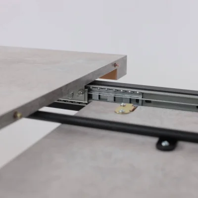 Стол LEON LUX RADIAL-180, раздвижной 180(240)х95, Серый сланец/Чёрный_14