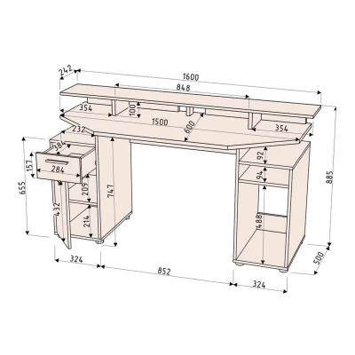 Стол компьютерный SKILL-1, антрацит_5