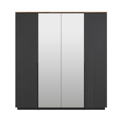 Н.м. "SAN GIMIGNANO" шкаф SZF4D, к.Антрацитовый+Дуб нокс/ф.Антрацитовый+Готика_2