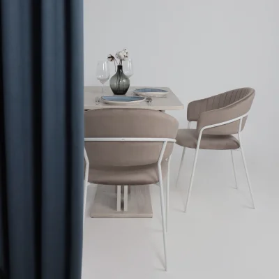 Стул AV 433, светло-коричневый бархат H-61/белый_3