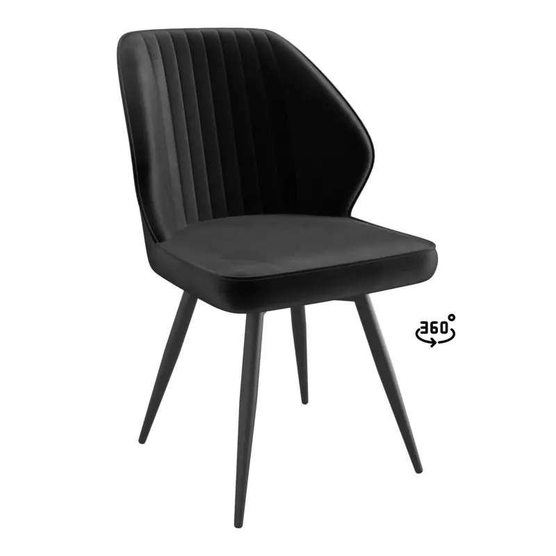 Стул MICHAEL-R1 360, d24 BLACK LUX\черный фотография