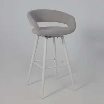 Стул барный BARNY-R 900, b20 SILVER LUX\белый_4