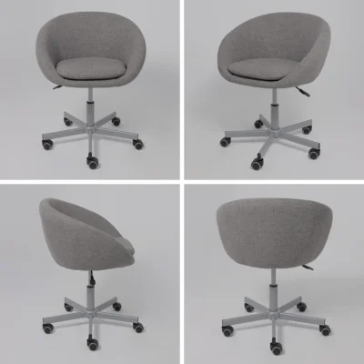 Кресло поворотное ELENA, ткань, серый_3