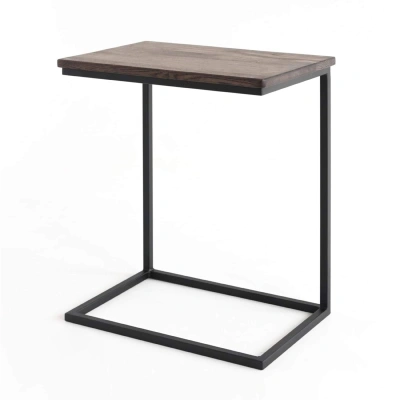 Стол журнальный HAWK DD, дуб мореный/черный_1