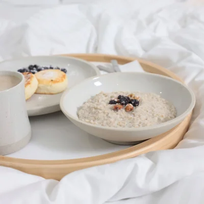 Блюдо глубокое STONE CLAY, керамика, белый, d20,5*5,8см_8