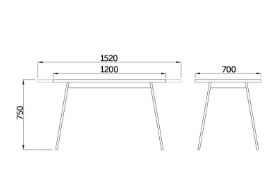 Стол ЛИОН раздвижной, 120(152)*70, Дуб/Белый_4
