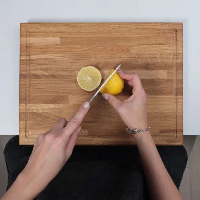 Доска разделочная с упором ДР14-Д, 40*30*2см, дуб_3