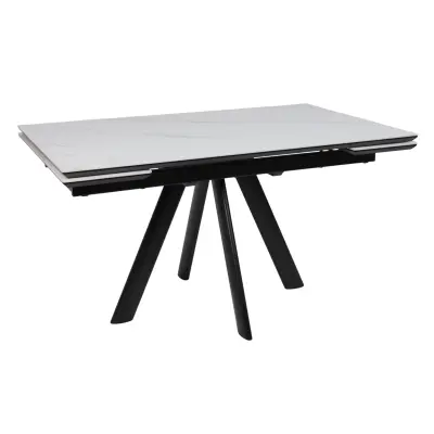 Стол JACK-140, раздвижной 140(30+30)х85, CALAKATTA ST CER/Черный фотография