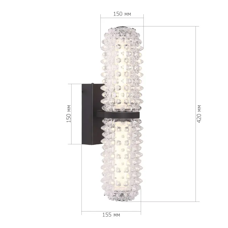 Светильник настенный ST-Luce черный/прозрачный LED 1*11W 4000K SAGUARO_preview_5