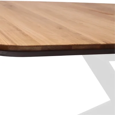 Стол ВЕЙВ раздвижной, 120(160)*80*75, дуб натуральный/белый (ПрР-3 DSW (02) КСЕ/Р-80)_5