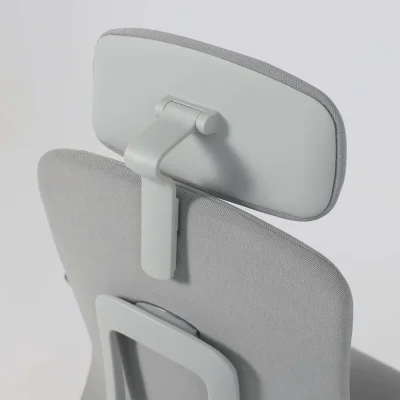 Кресло поворотное VORTEX, серая ткань/белый полиамид, коллекция AKSPRIME_23