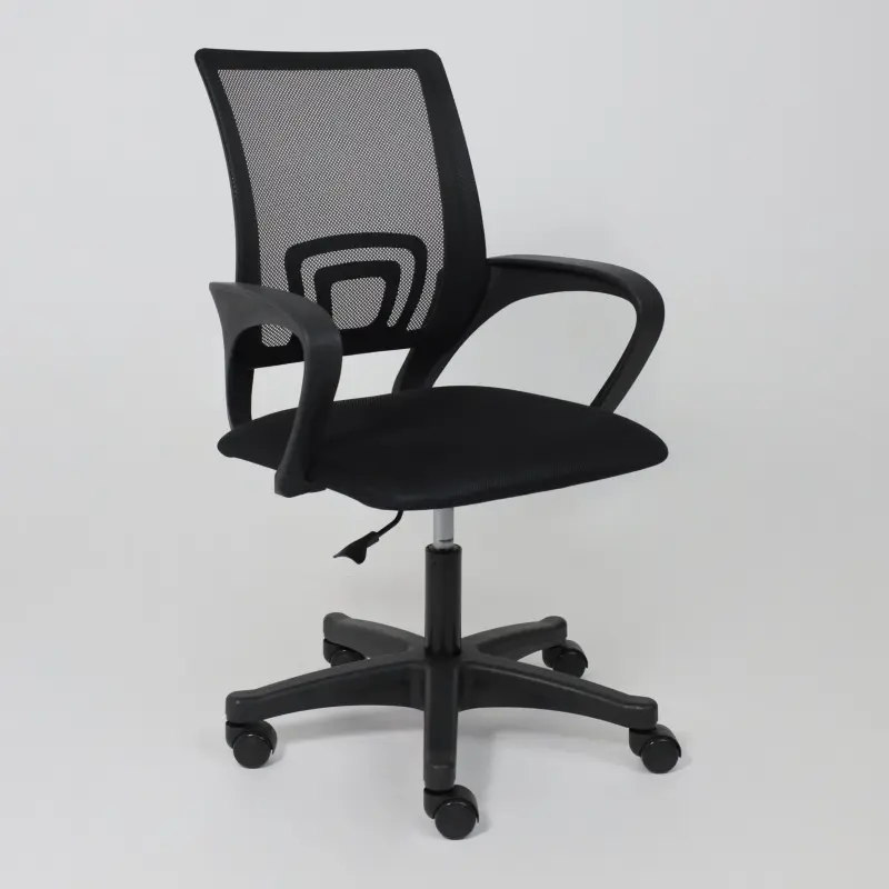 Кресло поворотное RICCI 695 Black, ткань/сетка, чёрный+сетка-черная_preview_5