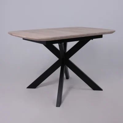 Стол ВЕЙВ раздвижной, 120(160)*80*75, дуб беленый/черный (ПрР-3 DSW (02) КСЕ/Р-80)_16