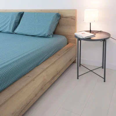 Простыня на резинке 90*200*20 см Зелёный горошек IM1025 (поплин)_9