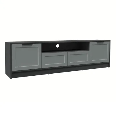 Тумба(ТВ) КОНЦЕПТ Тренд КТ-ТВ4-50, к.Антрацит/ф.Серый  (В495хШ1800хГ355мм) фотография