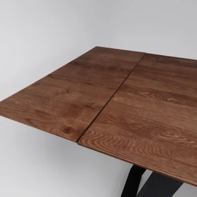 Стол САНГАЙ раздвижной, 160(220)*80*80, дуб мореный/ черный (ПрР-7 DSW (02) ТрН/Р-80)_19