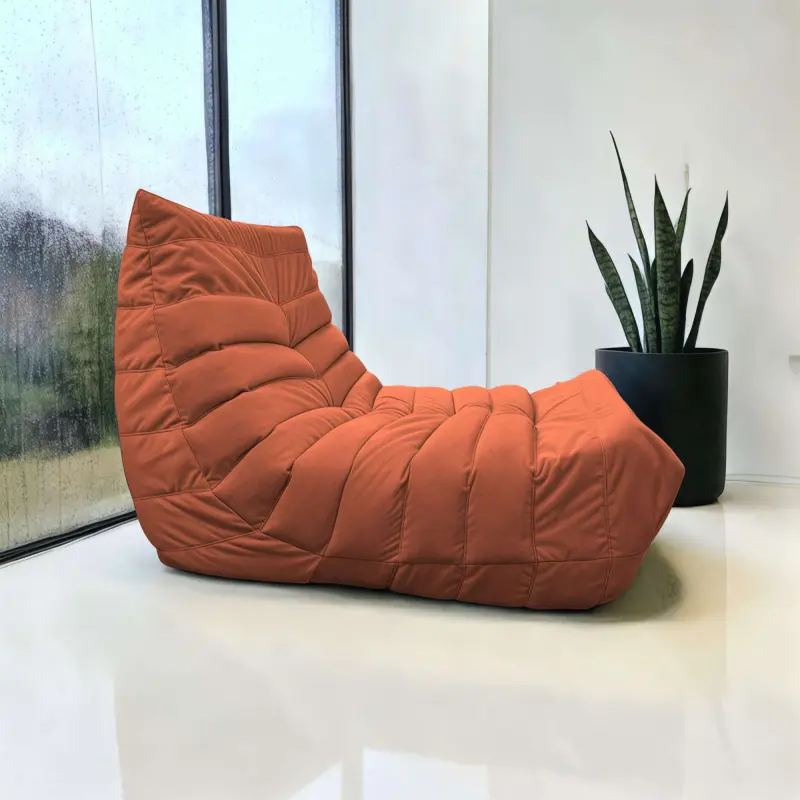 Бескаркасное кресло Француз SLIM BeanBag 70*35 / микровелюр, Морковь_preview_2