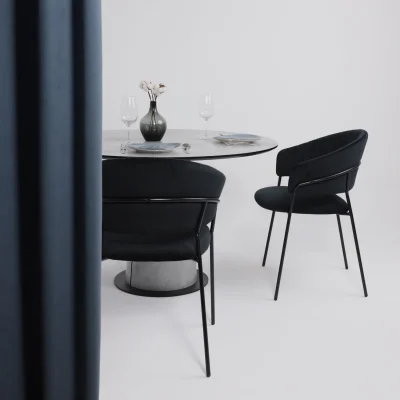 Стол AV 1317, HPL+МДФ, нераздвижной 1200 Мрамор Марквина синий/черный_4