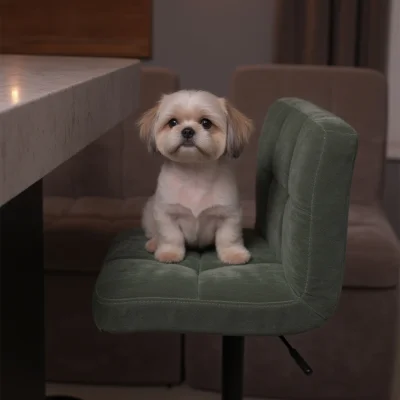 Стул барный LOGOS, темно-зеленый шенилл Ote Canna 352/черный_6